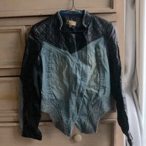 Faux-Leather Women’s Jean Jacket